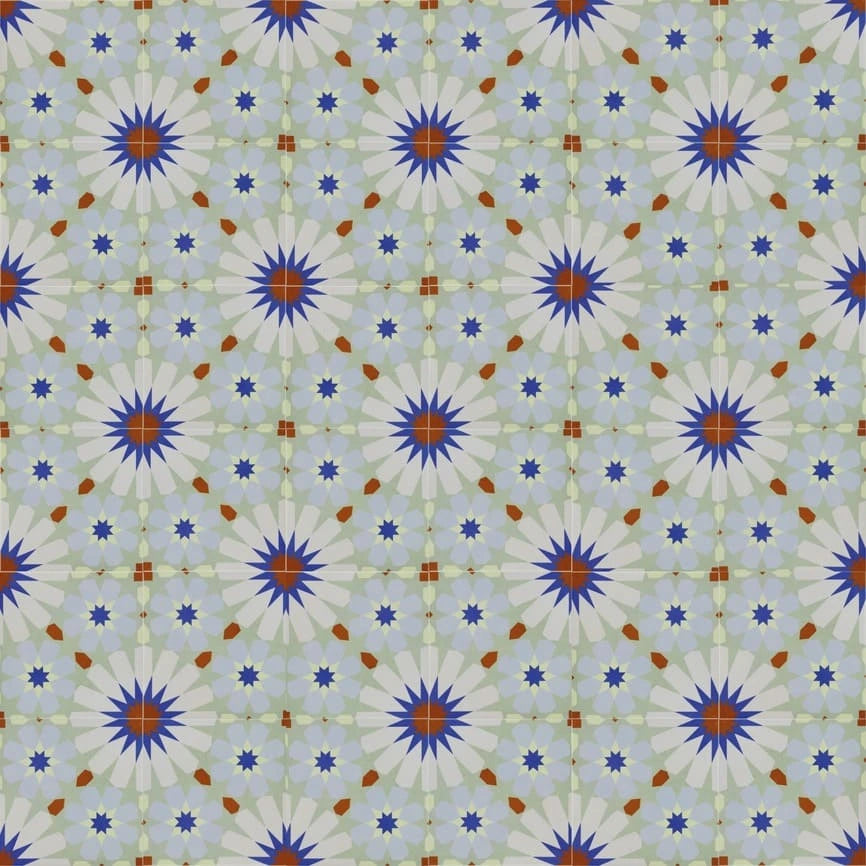Baldosa Porcelánica 04 - Mosaico Estrella Cassatt | DLM Mosaico
