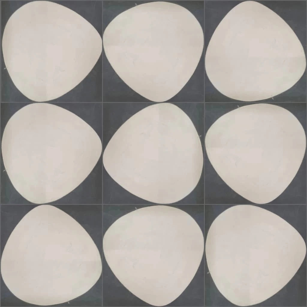 Baldosa hidráulica - Mosaico Gris Claro y Gris Oscuro - Asimétrico