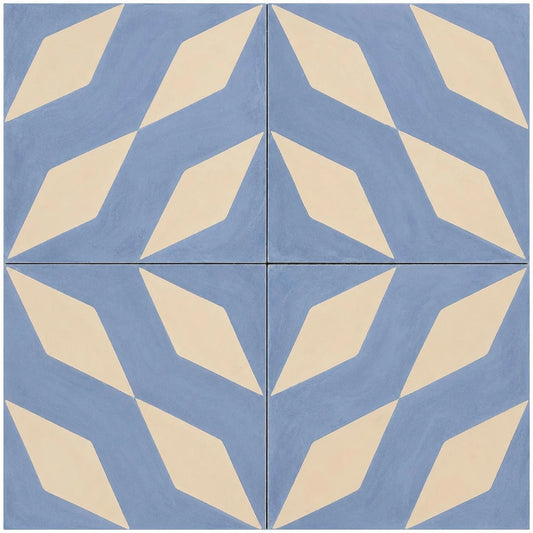 Baldosa Hidráulica 28 - Mosaico Alcalá Azul | DLM Mosaico