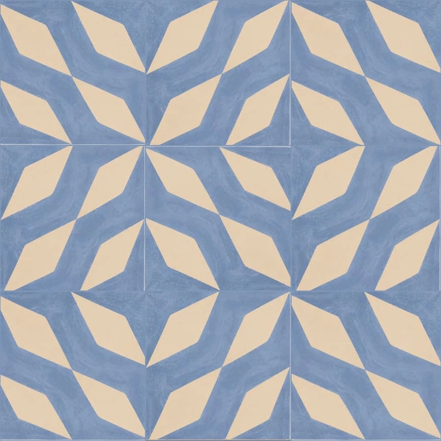 Baldosa Hidráulica 28 - Mosaico Alcalá Azul | DLM Mosaico