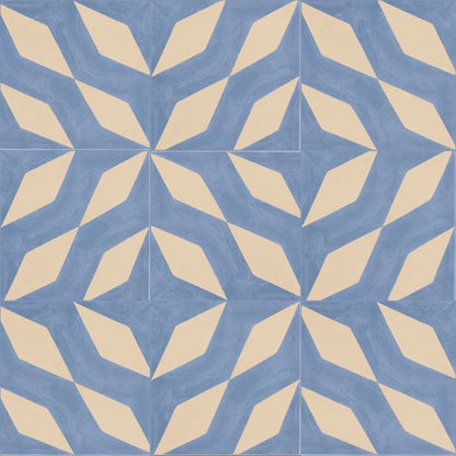 Baldosa Hidráulica 28 - Mosaico Alcalá Azul | DLM Mosaico