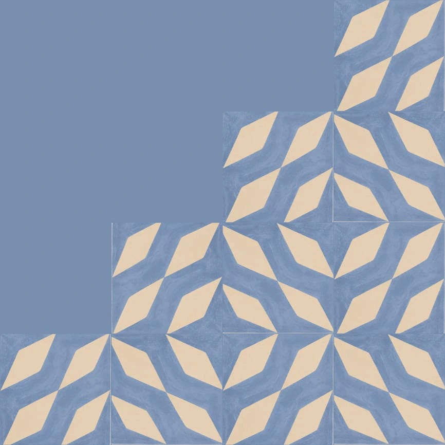 Baldosa Hidráulica 28 - Mosaico Alcalá Azul | DLM Mosaico