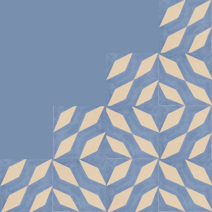 Baldosa Hidráulica 28 - Mosaico Alcalá Azul | DLM Mosaico