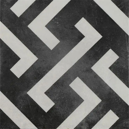 Baldosa Porcelánica 00 - Mosaico Blanco y Negro Signac | DLM Mosaico