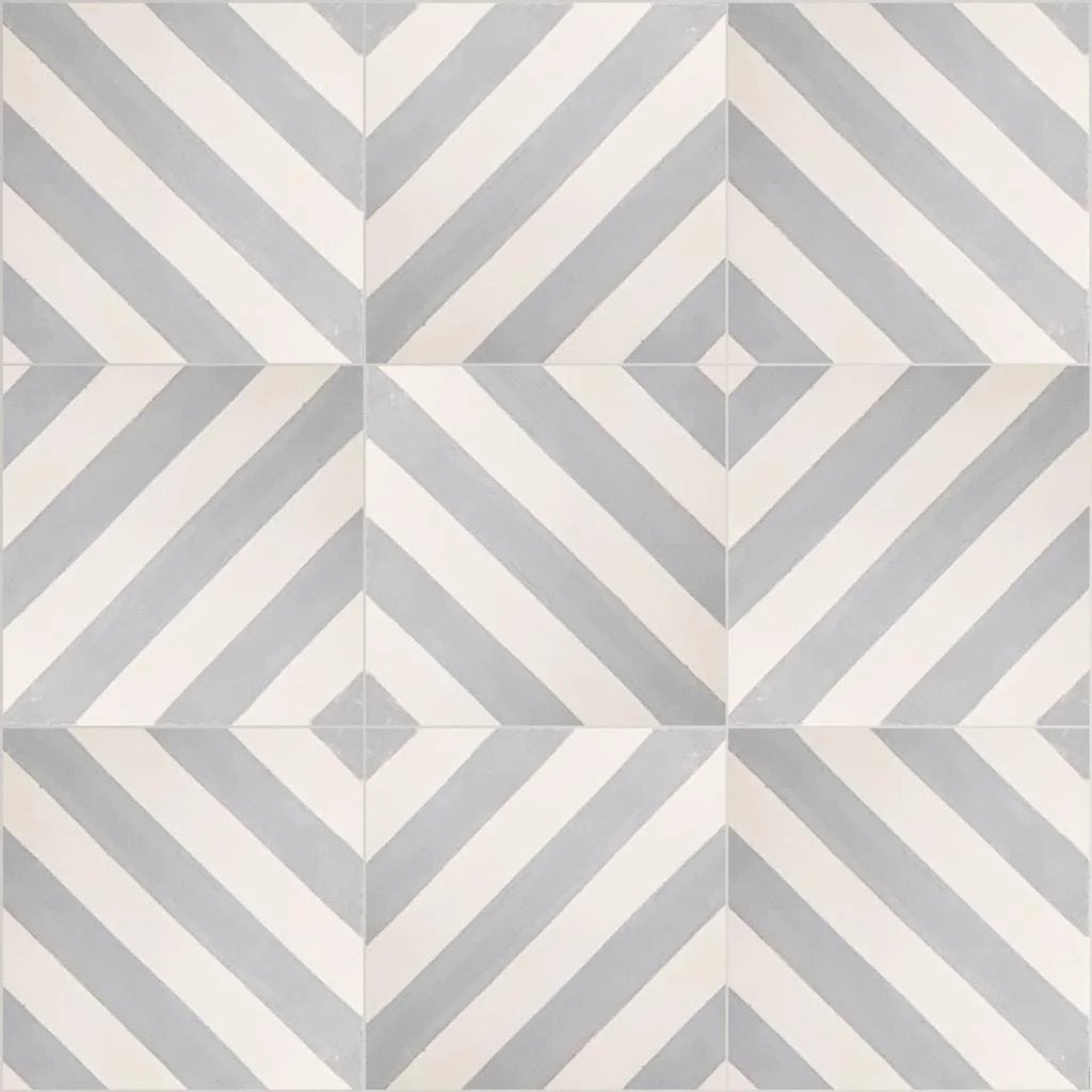 Hydraulic Tile 12 - Blue Diagonal Mosaic | DLM Mosaic – DLM Mosaico