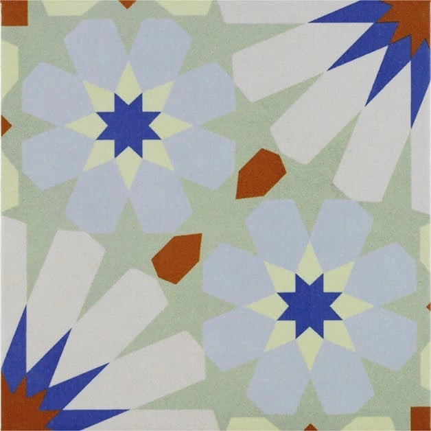 Baldosa Porcelánica 04 - Mosaico Estrella Cassatt | DLM Mosaico