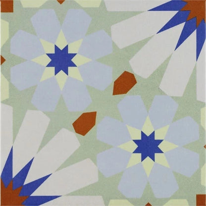 Baldosa Porcelánica 04 - Mosaico Estrella Cassatt | DLM Mosaico