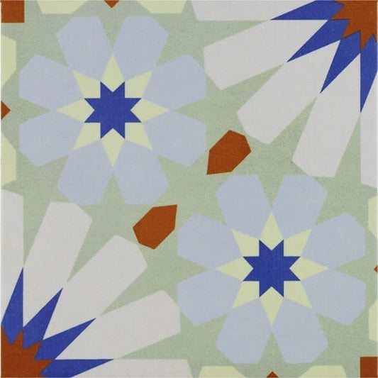 Baldosa Porcelánica 04 - Mosaico Estrella Cassatt | DLM Mosaico