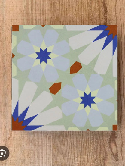 Baldosa Porcelánica 04 - Mosaico Estrella Cassatt | DLM Mosaico