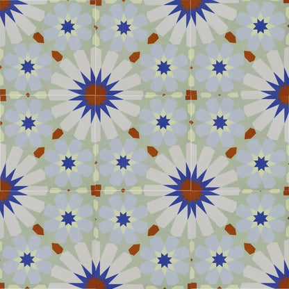 Baldosa Porcelánica 04 - Mosaico Estrella Cassatt | DLM Mosaico